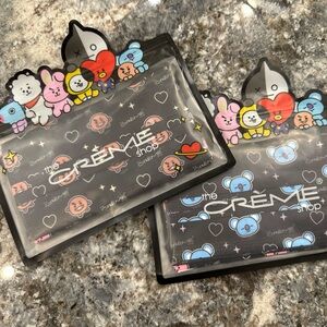 K-POP BTS Crème Shop Covid Face Masks (10 in total between the two bags)